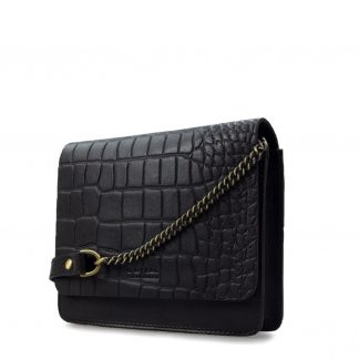 Audrey Embossed Leather Evening Bag