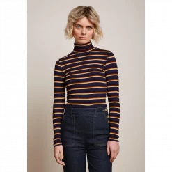 King Louie Rollneck Top Century Stripe evening blue