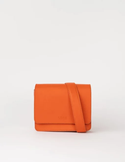 O My Bag Audrey Mini Tangerine Orange Classic Leather