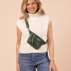 O My Bag Beck's Bum Bag Pine Green Classic Leather