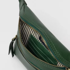 O My Bag Beck's Bum Bag Pine Green Classic Leather