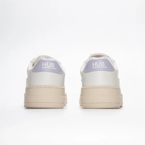 HUB Sneaker Court Off White/Cucumber/Lilac – Bild 4